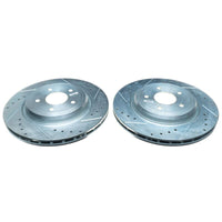 Power Stop 06-13 Chevrolet Corvette Rear Evolution Drilled & Slotted Rotors - Pair