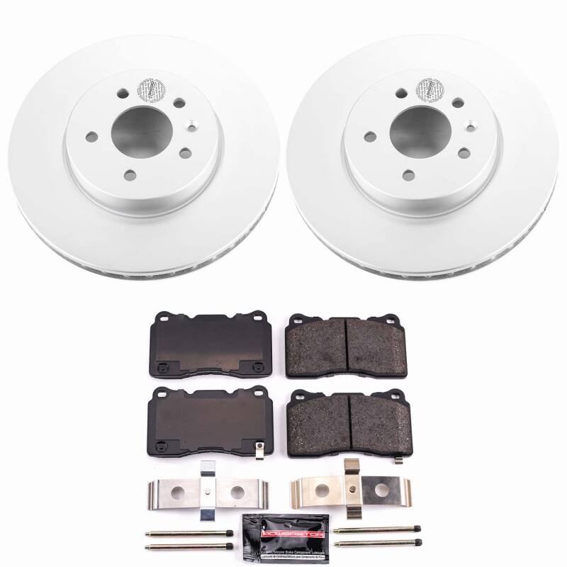 Power Stop 13-18 Cadillac ATS Front Z23 Coated Brake Kit