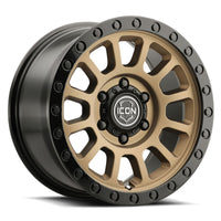 ICON Hulse 18x9 / 6x5.5 / 0mm / 5in BS Satin Bronze w/ Gloss Black Lip
