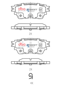 DBA 19-24 Nissan Altima (w/Electronic Parking Brake) Street Ceramic Front Brake Pads