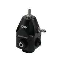 DeatschWerks Compact Carburetor Adjustable Fuel Regulator 6AN x4 Inlets - 6AN Return - Black