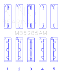 King Engine Bearings Suzuki J18K/J20A (Size +0.50mm) Main Bearing Set