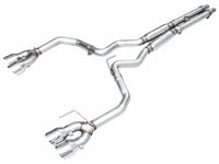 AWE 2024 Ford Mustang Dark Horse S650 RWD Track Edition Cat-Back Exhaust w/ Quad Chrome Silver Tips