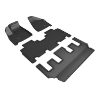 3D MAXpider 21-23 Chrysler Pacifica Pinnacle Kagu Floor Mat- Black R1 R2 R3
