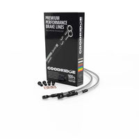 Goodridge 06-14 Harley-Davidson FXDC Clear Front Brake Line w/Black Fitting