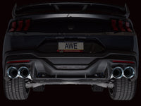 AWE 2024 Ford Mustang Dark Horse S650 RWD Track Edition Cat-Back Exhaust w/ Quad Chrome Silver Tips
