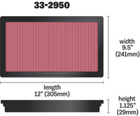 K&N 08 Ford Falcon FG Territory Drop In Air Filter