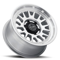 ICON Anza 17x8.5 / 6x5.5 / 0mm / 4.75in BS Silver Machined Wheel