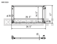 Koyo 2019 Toyota Corolla Hatchback 6MT and CVT (E210 Chassis) All Aluminum Radiator