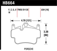 Hawk 05-08 Porsche 911 Carrera Front & Rear / 08 Boxster / 07-08 Cayman Front HPS Street Brake Pads
