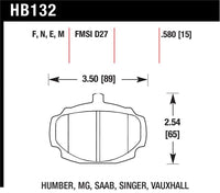 Hawk 67-80 MGB / 67-74 MGB GT Blue 9012 Race Front Brake Pads