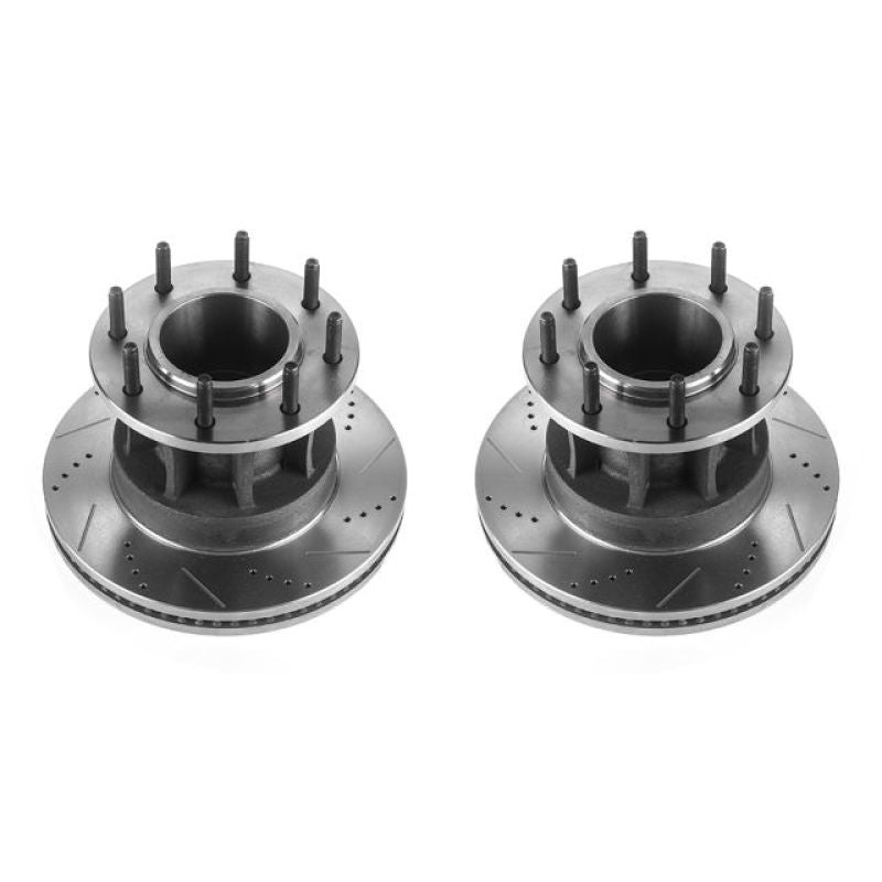 Power Stop 17-22 Ford F-350 Super Duty Front Drilled & Slotted Rotor - Pair
