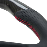 NRG 12-23 Toyota Tacoma OEM Plus Carbon Fiber Steering Wheel w/ Red Stitch & Red Center Mark