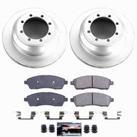 Power Stop 99-04 Ford F-350 Super Duty Rear Z23 Coated Brake Kit