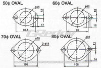 GReddy 80mm Oval Exhaust Gasket