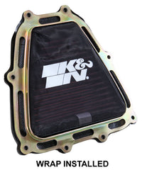 K&N Drycharger Wrap Black 7.313in L 7.25in W 1.313in H