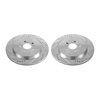 Power Stop 13-14 Ford Mustang Rear Evolution Drilled & Slotted Rotors - Pair