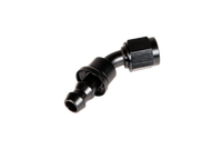 Fleece Performance Universal -6AN 45Deg to Hose Barb - Black