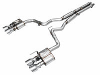 AWE 2024 Ford Mustang GT Fastback S650 RWD SwitchPath Cat-Back Exhaust w/ Quad Chrome Silver Tips