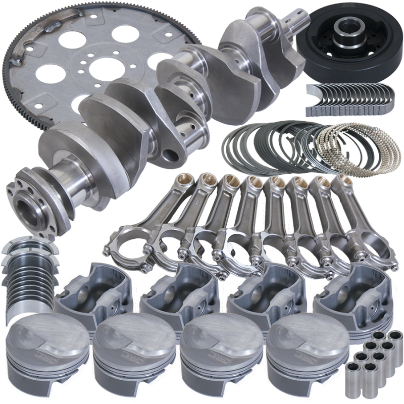 Eagle Chevy 454 1Pc 4.250in Crank 6.385in I-Beam Rod -3cc Flat Top 4.350in Pistons Balanced Assembly