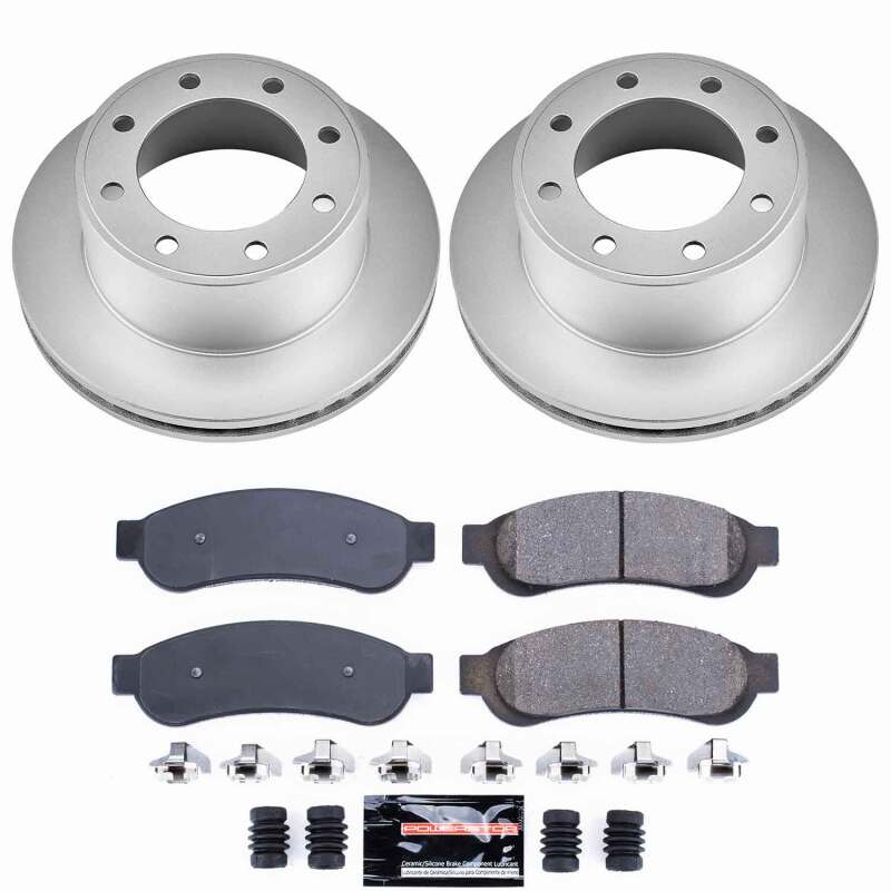 Power Stop 10-12 Ford F-250 Super Duty Rear Z23 Coated Brake Kit
