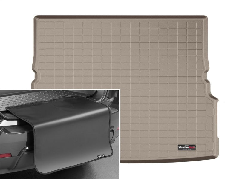 WeatherTech 2004-2015 Nissan Armada Cargo Liners w/ Bumper Protector - Tan