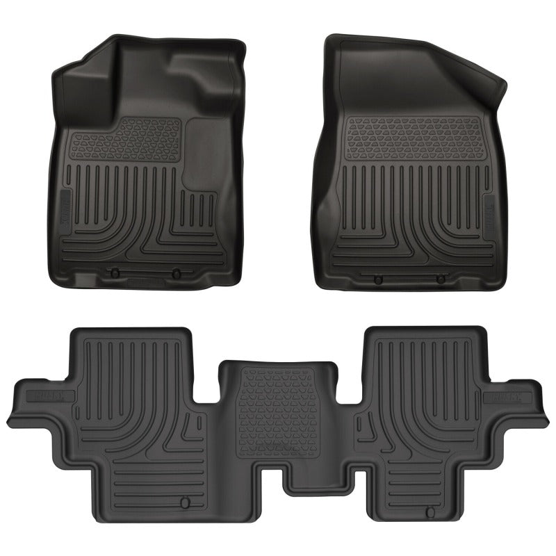 Husky Liners 13-20 Nissan Pathfinder WeatherBeater Front & 2nd Row Floor Liners - Black