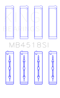 King Engine Bearings Chrysler Pentastar 3.6L Erb V6 (Size +0.75mm) Main Bearing Set