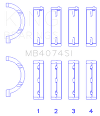 King Engine Bearings Chrysler 2.7L (Size +0.50mm) Main Bearing Set