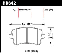 Hawk 2009-2014 Audi A4 DTC-30 Rear Brake Pads