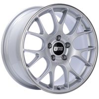BBS CH-R 20x11.5 5x130 ET65 CB71.6 Brilliant Silver Polished Rim Protector Wheel w/Motorsport Etched