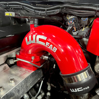 Wehrli 03-07 Cummins 5.9L 3.5in Intake Horn & Driver Intercooler Pipe - Chevy Orange