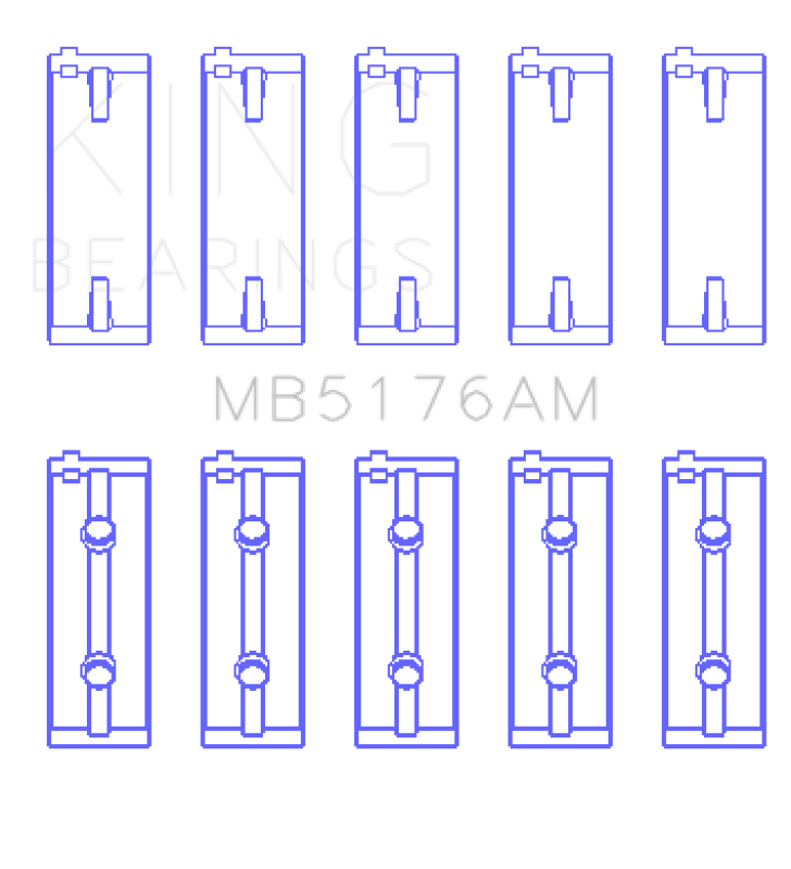 King Engine Bearings Mitsubishi 4G93 SOHC (Size 0.25) Main Bearing Set