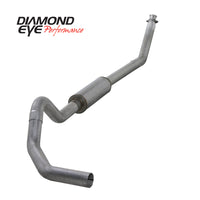 Diamond Eye KIT 4in Turbo Back MFLR RPLCMENT PIPE SGL AL: 98.5 - 02 DODGE CUMMINS 5.9L