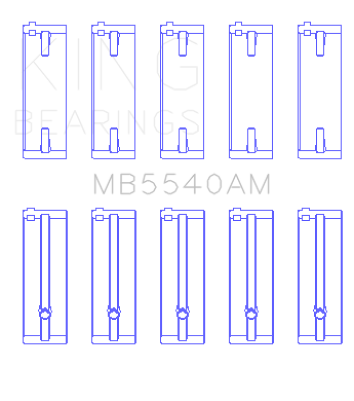 King Engine Bearings Isuzu 4Xc1/T/4Xe1W (Size +1.0mm) Main Bearing Set