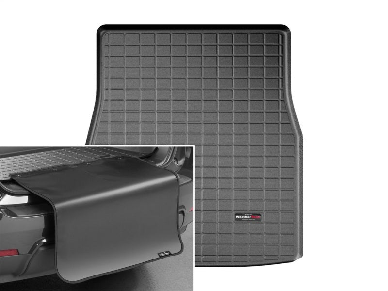 WeatherTech 2016+ BMW 7-Series Sedan (w/ no spare) Cargo Liner w/ Bumper Protector - Black