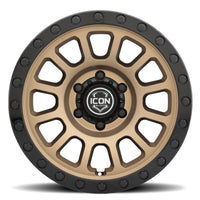 ICON Hulse 17x8.5 / 6x5.5 / 0mm / 4.75in BS Satin Bronze w/ Gloss Black Lip