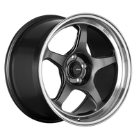 Konig Hyperspec 17x9 5x100 ET40 Anthracite Metallic Wheel w/ Mirror Machined Lip (Knurled Bead)