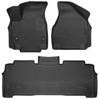 Husky Liners 17-25 Chrysler Pacifica Touring WeatherBeater Front & 2nd Row Floor Liners - Black