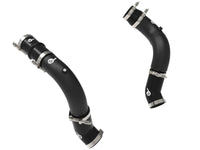 aFe BladeRunner 3in & 3-1/2in AL Hot and Cold Charge Pipe Kit Black RAM Diesel Trucks 25-26 L6-6.7L