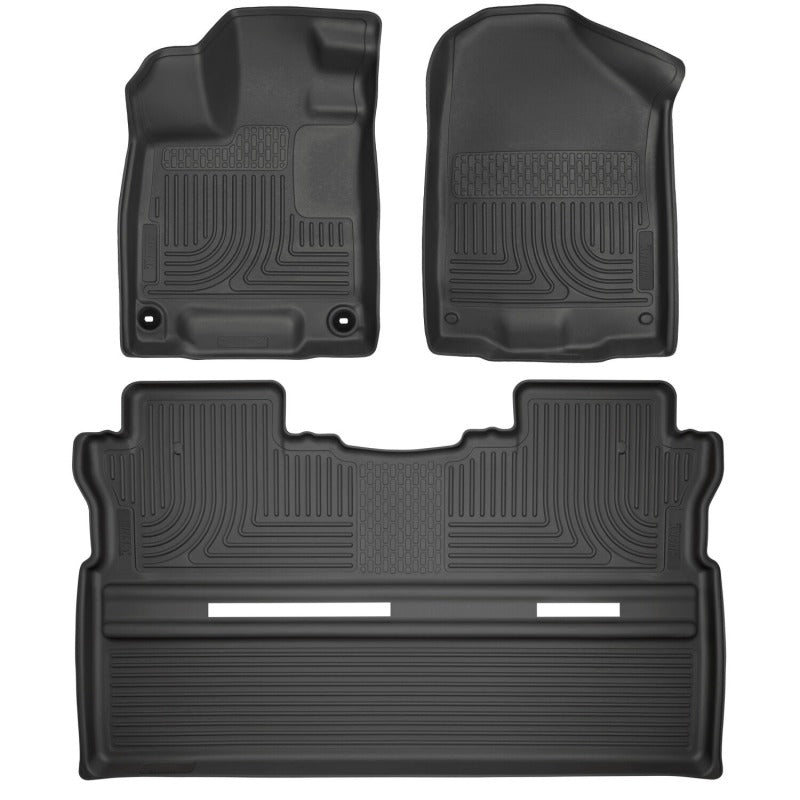 Husky Liners 17-26 Honda Ridgeline WeatherBeater Front & 2nd Row Floor Liners - Black