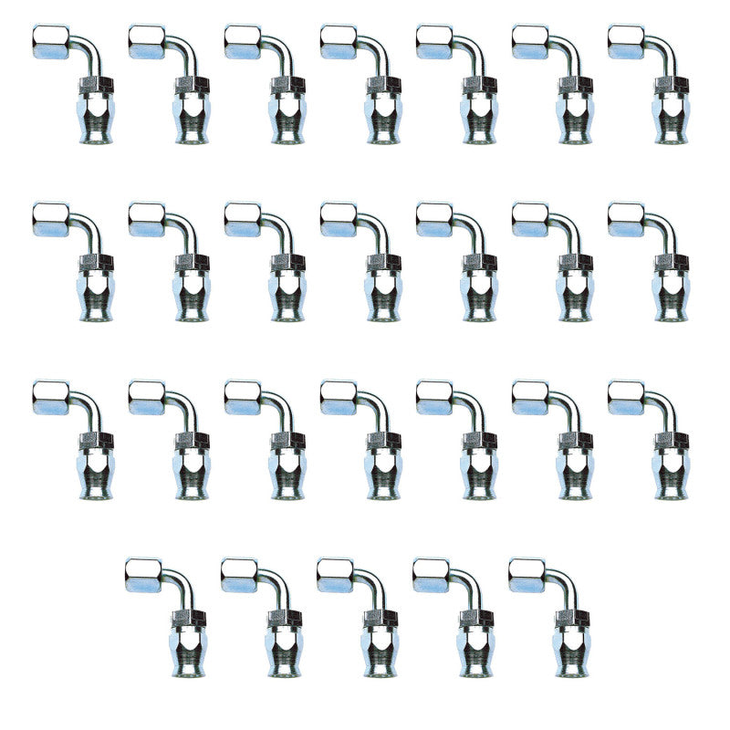 Russell Performance -10 AN Endura PowerFlex Power Steering 90 Degree Hose Ends(25 pcs.)