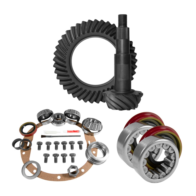 Yukon Gear 8.5in GM 4.11 Rear Ring & Pinion Install Kit Axle Bearings 1.625in Case Journal