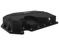 aFe 05-19 VW 1.8L/2.0L w/o Oil Sensor Engine Oil Pan Black POWER Street Series w/ Machined Fins