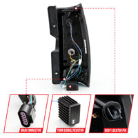 ANZO 2007-2014 Chevy Tahoe LED Taillight Plank Style Black w/Smoke Lens