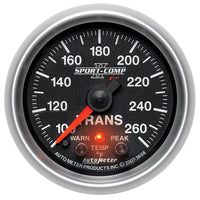 Autometer Elite 52.4mm 100-260F Transmission Temperature Peak & Warn w/ Electronic Control Gauge