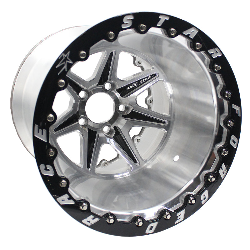 Race Star 72 ValStar 15x8 / 5x4.75BC / 4.5BS / 3.072in CB / Machined w/Black Accents Wheel