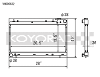 Koyo 93-98 Subaru Impreza 1.8/2.2L (MT) Radiator