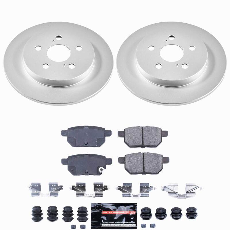 Power Stop 09-10 Pontiac Vibe Rear Z23 Coated Brake Kit