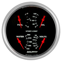 Autometer Quad 5in. 0-90 Ohm Electric Sport-Comp Gauge